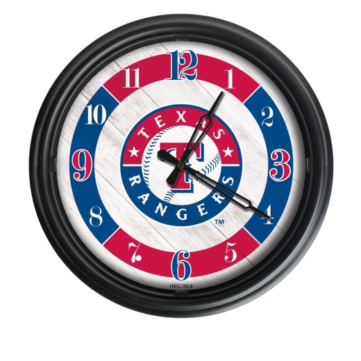 Texas Rangers Indoor/Outdoor Led Wall Clock