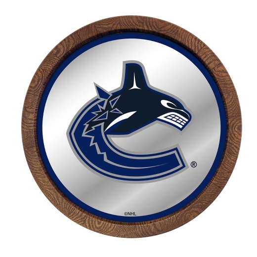 Vancouver Canucks: Barrel Top Mirrored Wall Sign