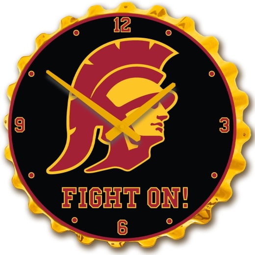 Usc Trojans Team Spirit Bottle Cap Wall Clocktrojan