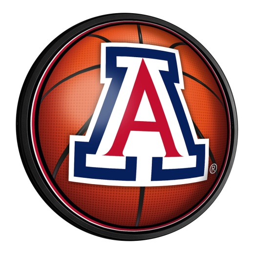 Arizona Wildcats: Basketball Round Slimline Lighted Wall Sign