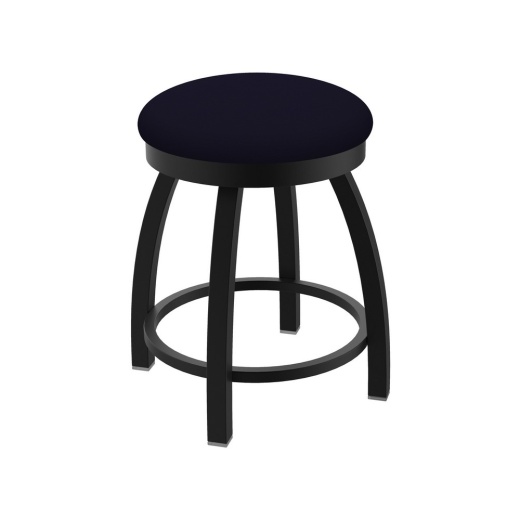802 Misha 18" Swivel Vanity Stool With Black Wrinkle Finish And Canter Twilight Seat