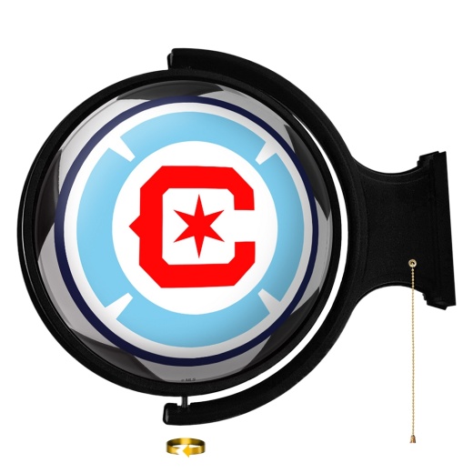 Chicago Fire: Soccer Ball Original Round Rotating Lighted Wall Sign