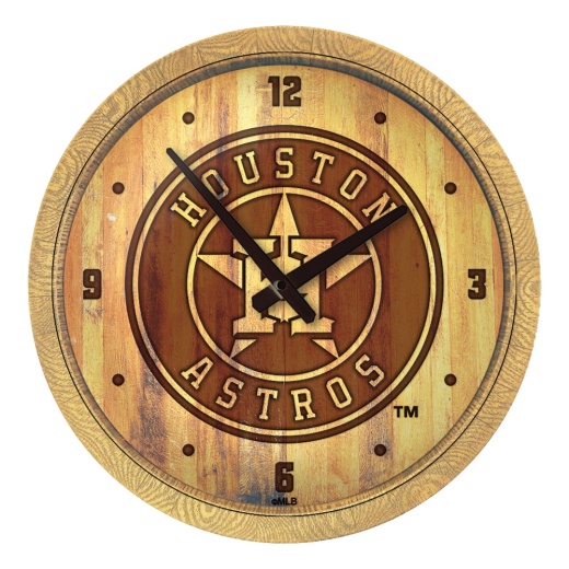Houston Astros: Branded "Faux" Barrel Top Clock