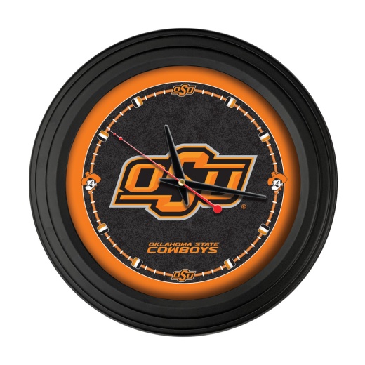 Oklahoma State University 15" Traditional Wall Clock By Holland Bar Stool Co