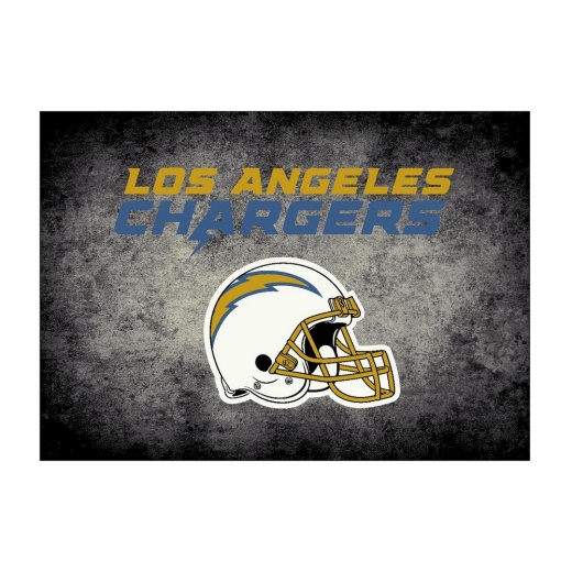 Los Angeles Chargers 8'X11' Distressed Rug