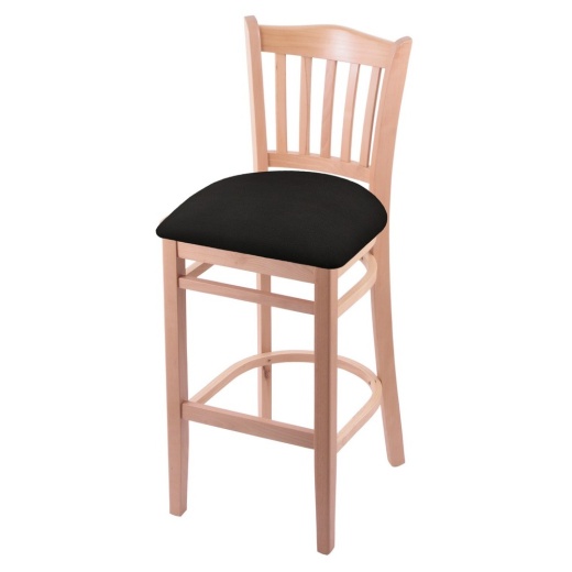 3120 30" Bar Stool With Natural Finish And Canter Espresso Seat