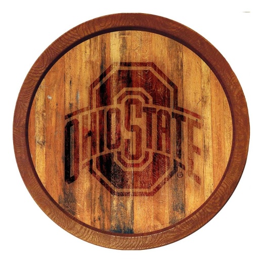 Osu Ohio State Buckeyes 20" Barrel Team Logo Wall Sign