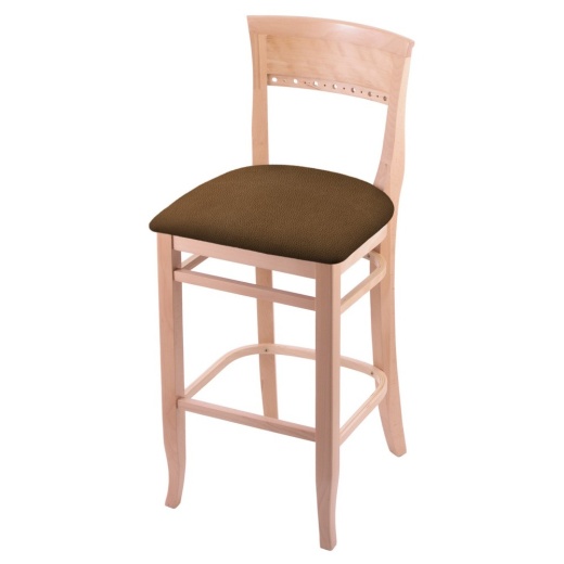 3160 25" Counter Stool With Natural Finish And Rein Thatch Seat