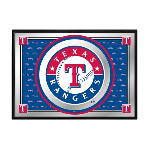 Texas Rangers: Team Spirit Framed Mirrored Wall Sign