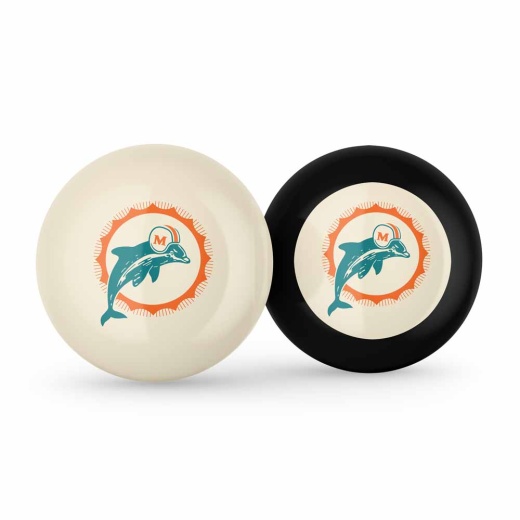 Vintage Miami Dolphins Logo Cue Ball & 8 Ball