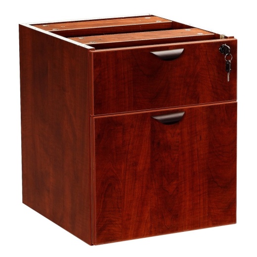 Boss 2 Hanging Pedestal 3/4 Box/File , Mahogany