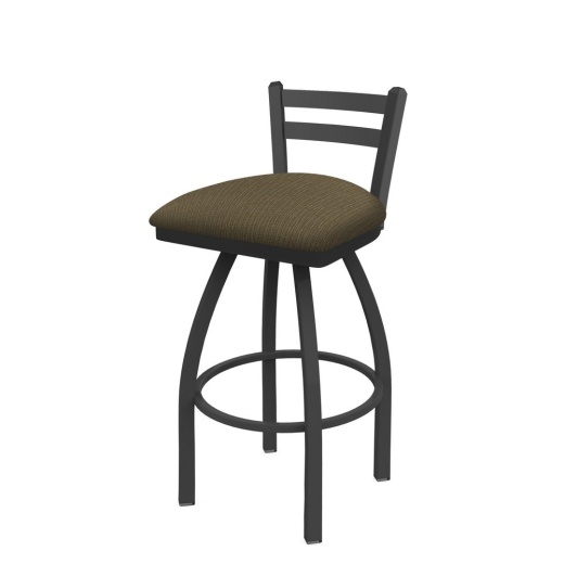 411 Jackie Low Back Swivel Stool With Pewter Finish And Graph Cork Seat