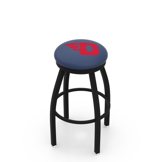 L8b2b Black Wrinkle University Of Dayton Swivel Bar Stool With Accent Ring By Holland Bar Stool Company