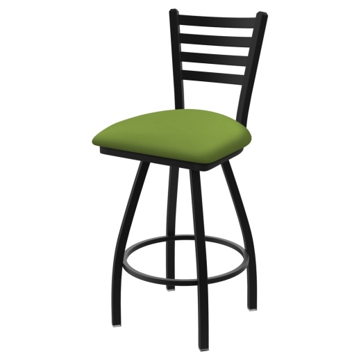 Xl 410 Jackie Swivel Stool With Black Wrinkle Finish And Canter Kiwi Green Seat
