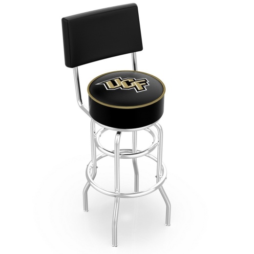 L7c4 Chrome Double Ring Central Florida Swivel Bar Stool With A Back By Holland Bar Stool Company