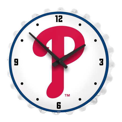 Philadelphia Phillies: Logo Bottle Cap Lighted Wall Clock