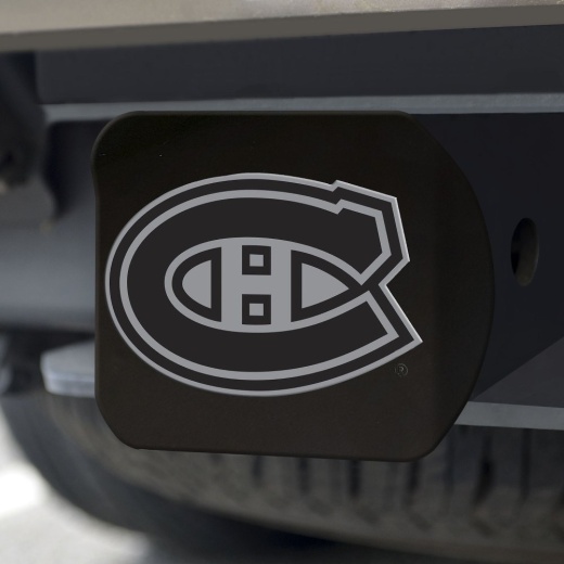 Montreal Canadiens Black Metal Hitch Cover With Metal Chrome 3D Emblem