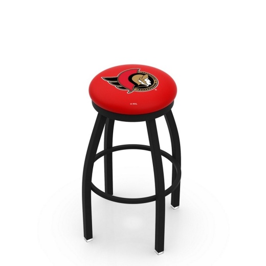 L8b2b Black Wrinkle Ottawa Senators Swivel Bar Stool With Accent Ring By Holland Bar Stool Company