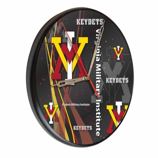 Virginia Military Institute Digitally Printed Wood Clock By The Holland Bar Stool Co
