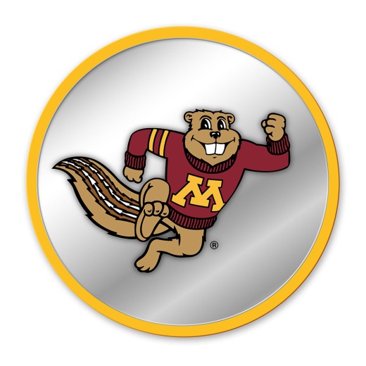 Minnesota Golden Gophers: Mascot Modern Disc Mirrored Wall Sign