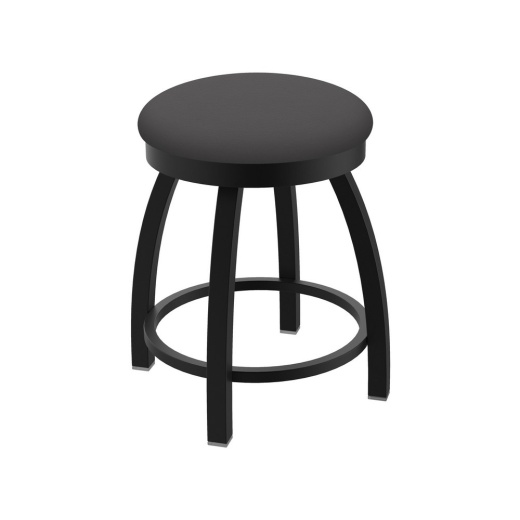 802 Misha 18" Swivel Vanity Stool With Black Wrinkle Finish And Canter Storm Seat