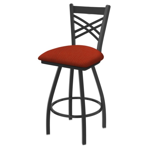 Xl 820 Catalina Swivel Stool With Pewter Finish And Graph Poppy Seat