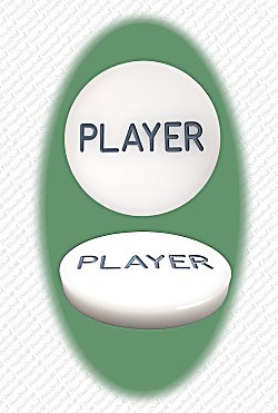 Professional Player Button for Poker Games