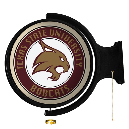 Txst Texas State Bobcats Rotating Illuminated Team Spirit Wall Signround
