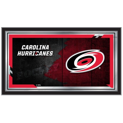 Carolina Hurricanes 15" X 26" Hockey Collector Mirror By Holland Bar Stool Company