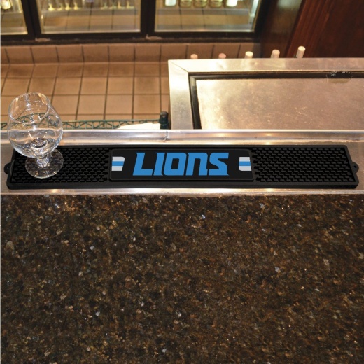 Detroit Lions Bar Drink Mat 3.25In. X 24In. Wordmark