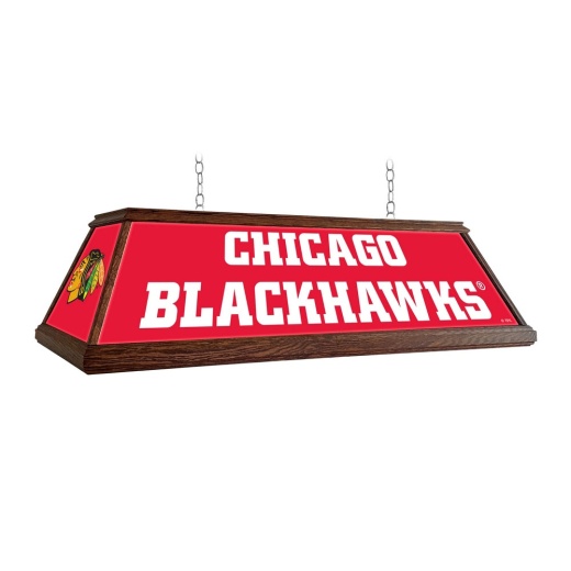 Chicago Blackhawks: Premium Wood Pool Table Light
