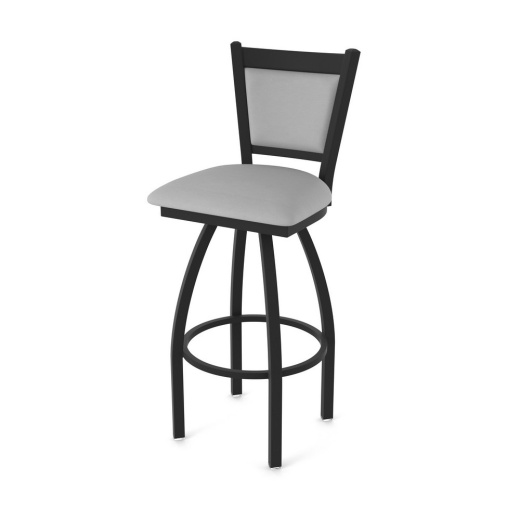 870 Hadleigh Swivel Stool With Black Wrinkle Finish And Canter Folkstone Grey Seat And Back