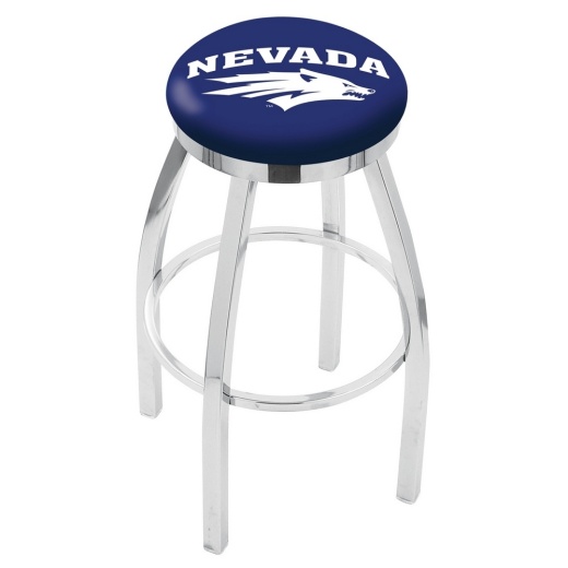 L8c2c Chrome Nevada Swivel Bar Stool With Accent Ring By Holland Bar Stool Company