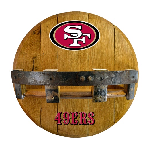 San Francisco 49Ers Oak Bar Shelf