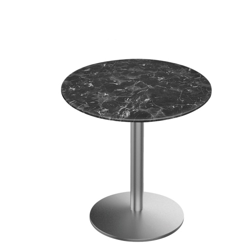Indoor/Outdoor 30" Tall Od214 Stainless Steel Table Base With 22" Diameter Foot And 32" Diameter Indoor/Outdoor Top By The Holland Bar Stool Co