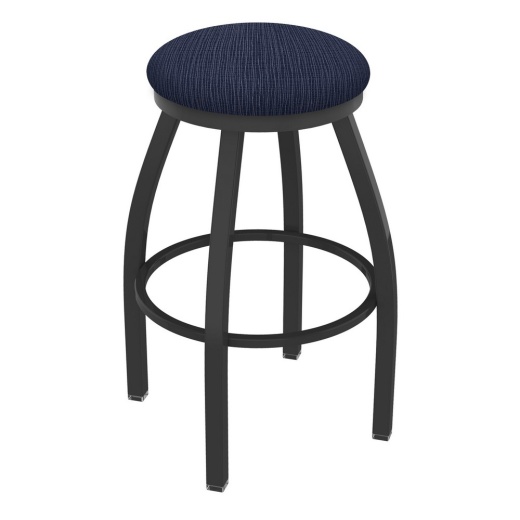 Xl 802 Misha Swivel Stool With Pewter Finish And Graph Anchor Seat