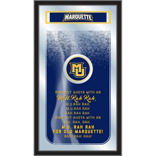 Marquette 26" X 15" Fight Song Mirror By Holland Bar Stool Company