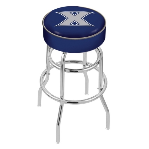 L7c1 4" Xavier Cushion Seat With Doublering Chrome Base Swivel Bar Stool By Holland Bar Stool Company