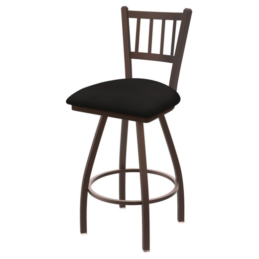 Xl 810 Contessa Swivel Stool With Bronze Finish And Canter Espresso Seat