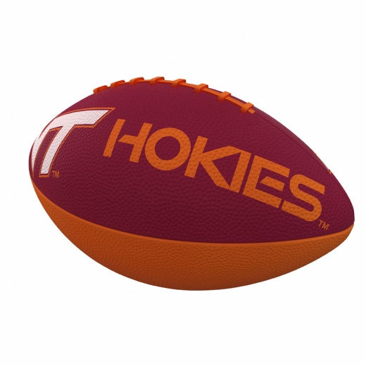 Va Tech Combo Logo Juniorsize Rubber Football