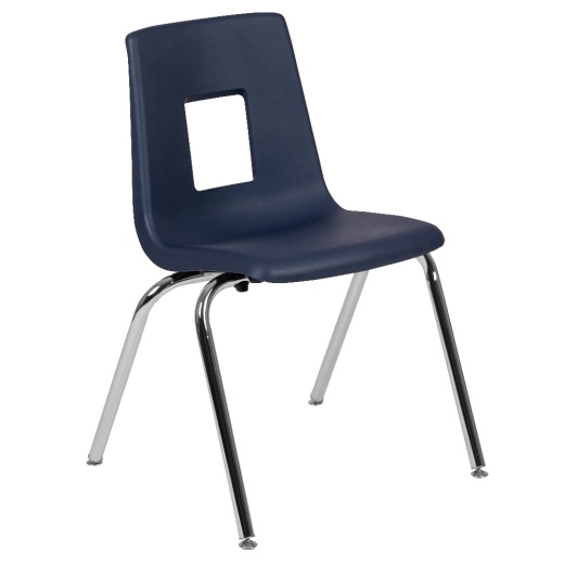 Mickey Advantage Navy Student Stack School Chair 18Inch