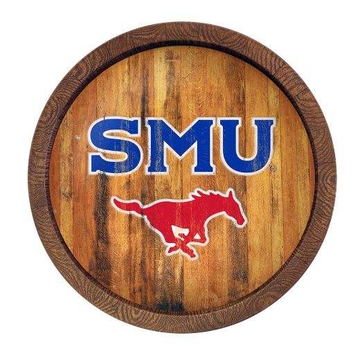Smu Mustangs: Smu Weathered "Faux" Barrel Top Sign