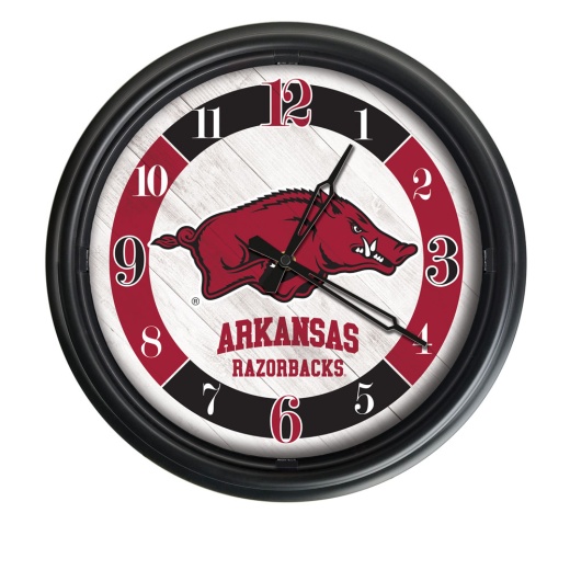 University Of Arkansas Indoor/Outdoor Led Wall Clock By Holland Bar Stool Co