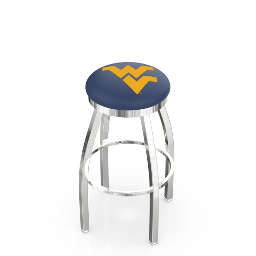 L8c2c Chrome West Virginia Swivel Bar Stool With Accent Ring By Holland Bar Stool Company
