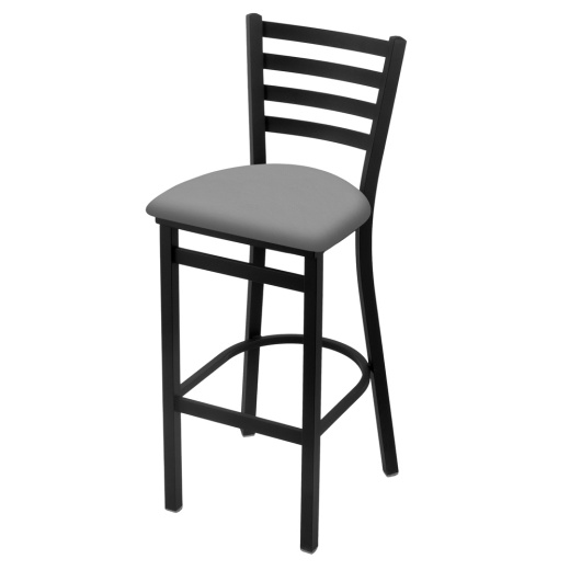 400 Stationary Stool With Black Wrinkle Finish And Canter Folkstone Grey Seat
