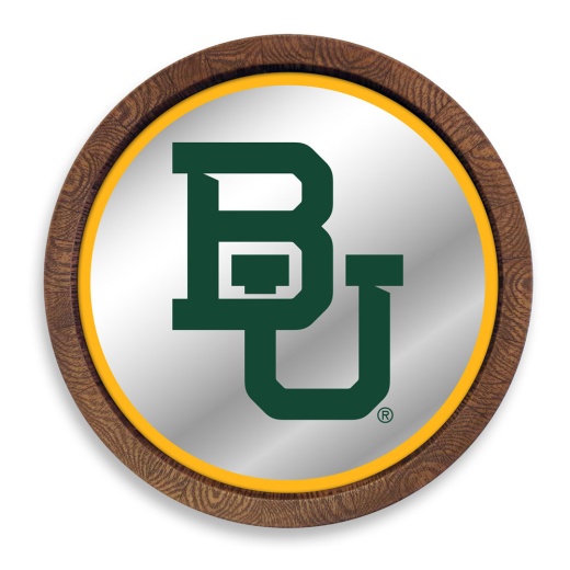 Baylor Bears: "Faux" Barrel Top Mirrored Wall Sign