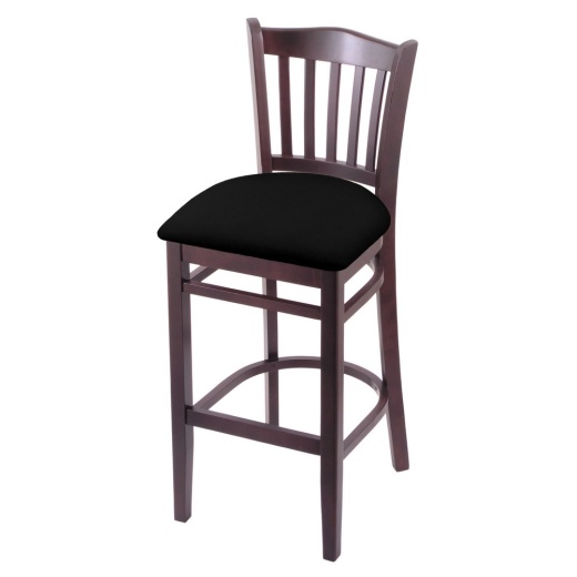 3120 25" Counter Stool With Dark Cherry Finish And Black Vinyl Seat