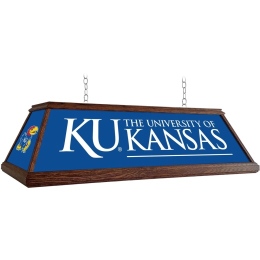 Kansas Jayhawks: Premium Wood Pool Table Light