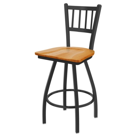 Xl 810 Contessa Swivel Stool With Pewter Finish And Medium Oak Seat
