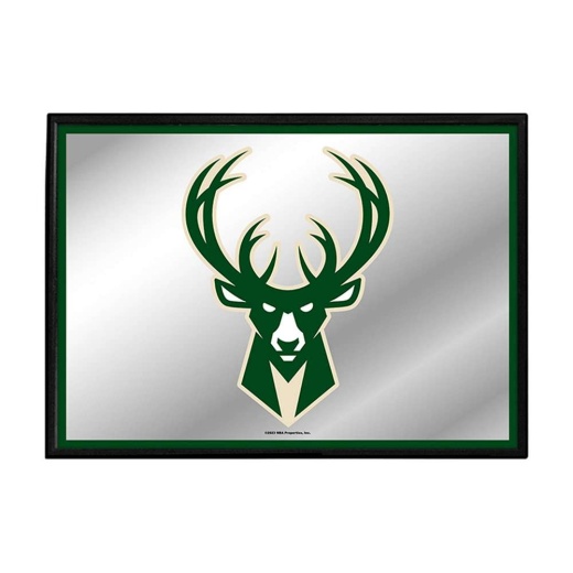 Milwaukee Bucks: Framed Mirrored Wall Sign Horizontal